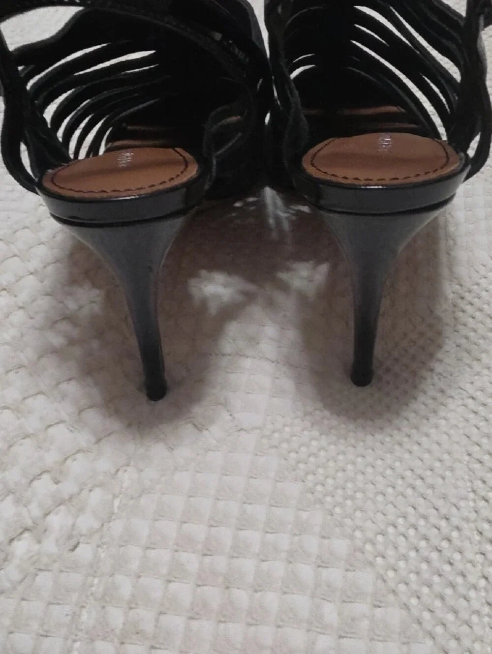 Donald J. Pliner Black Strappy Pointed Toe Slingback Heels - Picture 2 of 6
